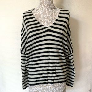 A. N. A. Black and white stripped light sweater